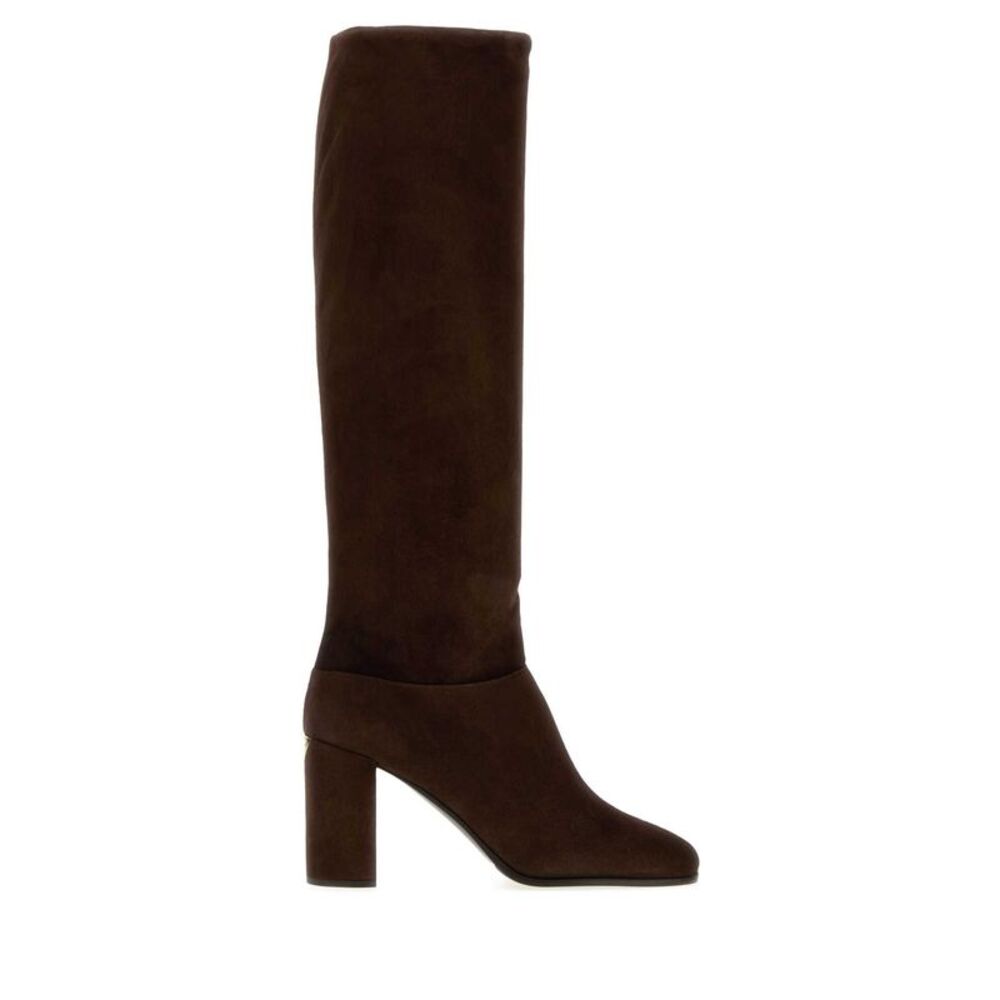 Prada Women Dark Brown Suede Boots